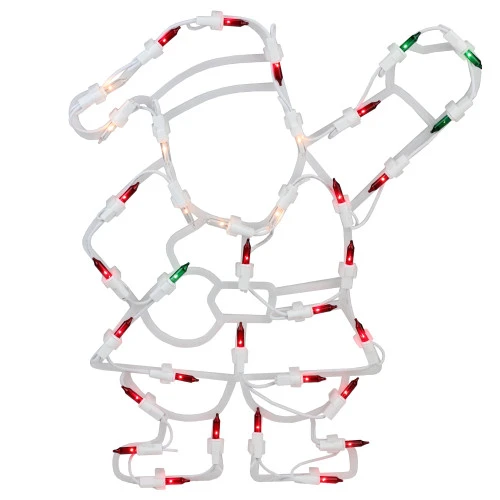 Northlight Lighted Waving Santa Christmas Window Silhouette - 13" - Multicolor Lights 4 Northlight Lighted Waving Santa Christmas Window Silhouette - 13" - Multicolor Lights - Image 2