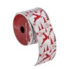 Northlight Silver And Red Flying Reindeer Wired Christmas Craft Ribbon 2.5" X 10 Yards -Northlight Christmas nnvzfr61t7jzxaxrvm34add9x5jwqvft 23397.1588869930