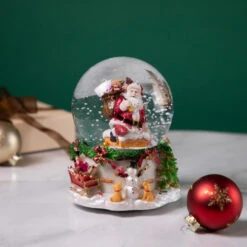 Northlight Santa Claus In Chimney Musical Christmas Snow Globe - 7" -Northlight Christmas northligh pm02734 styled 83679.1673556952