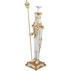 Northlight Christmas Nutcracker Soldier With Scepter - 25.75" - White And Gold -Northlight Christmas northlight f95186 02 79934.1702402366