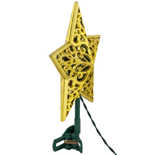 LED Lighted Star Christmas Tree Topper - 9.5" - Gold 6 LED Lighted Star Christmas Tree Topper - 9.5" - Gold - Image 4