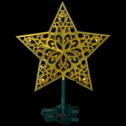 LED Lighted Star Christmas Tree Topper - 9.5" - Gold 3 LED Lighted Star Christmas Tree Topper - 9.5" - Gold