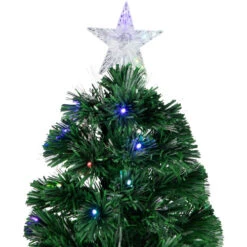 Northlight 6' Pre-Lit LED Fiber Optic Color Changing Christmas Tree With Star Tree Topper -Northlight Christmas northlight j65059 04 85968.1706293987