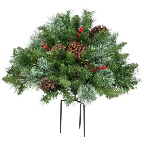 Northlight Pre-Lit LED Mixed Cashmere Urn Filler Christmas Garden Stake - 20" 3 Northlight Pre-Lit LED Mixed Cashmere Urn Filler Christmas Garden Stake - 20"