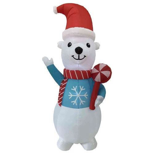 Northlight LED Lighted Inflatable Polar Bear Outdoor Christmas Decoration - 8.25' 4 Northlight LED Lighted Inflatable Polar Bear Outdoor Christmas Decoration - 8.25' - Image 2