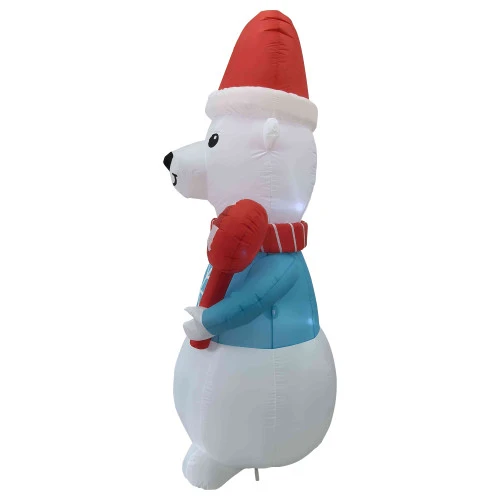 Northlight LED Lighted Inflatable Polar Bear Outdoor Christmas Decoration - 8.25' 6 Northlight LED Lighted Inflatable Polar Bear Outdoor Christmas Decoration - 8.25' - Image 4