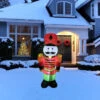 Northlight LED Lighted Inflatable Soldier Nutcracker Outdoor Christmas Decoration - 4.25' -Northlight Christmas northlight rp96515 styled 87609.1726279109