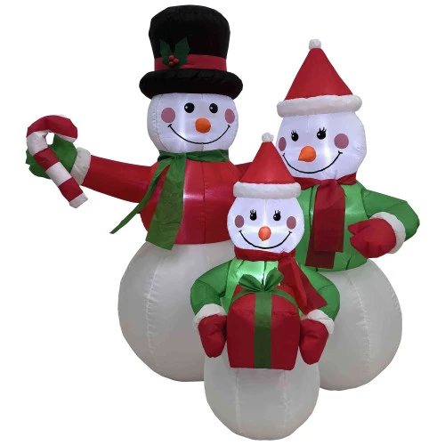 Northlight Lighted Inflatable Family Of Snowman Outdoor Christmas Decoration - 4' 4 Northlight Lighted Inflatable Family Of Snowman Outdoor Christmas Decoration - 4' - Image 2
