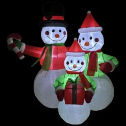 Northlight Lighted Inflatable Family Of Snowman Outdoor Christmas Decoration - 4' 10 Northlight Lighted Inflatable Family Of Snowman Outdoor Christmas Decoration - 4' -Northlight Christmas northlight rp96522 on20black204ft 31388.1726279106