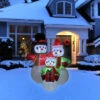 Northlight Lighted Inflatable Family Of Snowman Outdoor Christmas Decoration - 4' -Northlight Christmas northlight rp96522 styled 99000.1726279106