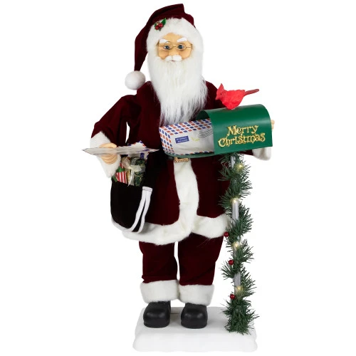 Northlight Animated And Musical Santa Claus Figure With Lighted "Merry Christmas" Mailbox - 30" 4 Northlight Animated And Musical Santa Claus Figure With Lighted "Merry Christmas" Mailbox - 30" - Image 2