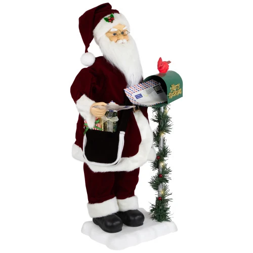 Northlight Animated And Musical Santa Claus Figure With Lighted "Merry Christmas" Mailbox - 30" 6 Northlight Animated And Musical Santa Claus Figure With Lighted "Merry Christmas" Mailbox - 30" - Image 4