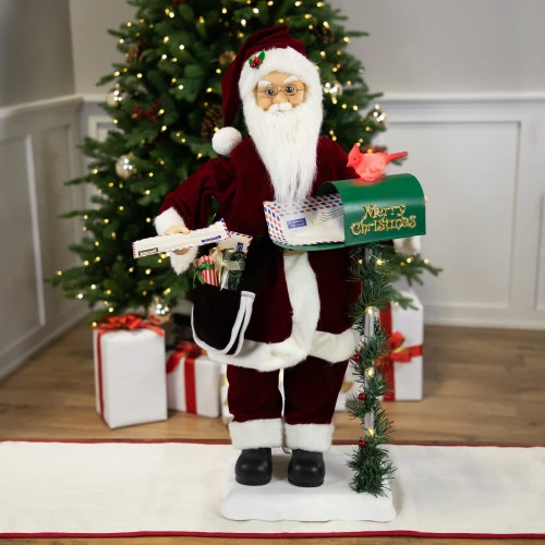 Northlight Animated And Musical Santa Claus Figure With Lighted "Merry Christmas" Mailbox - 30" 3 Northlight Animated And Musical Santa Claus Figure With Lighted "Merry Christmas" Mailbox - 30"