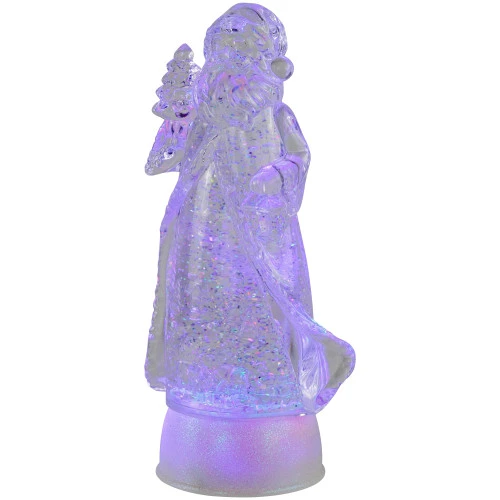LED Lighted Color Changing Acrylic Santa Claus Christmas Decoration - 10" 8 LED Lighted Color Changing Acrylic Santa Claus Christmas Decoration - 10" - Image 6