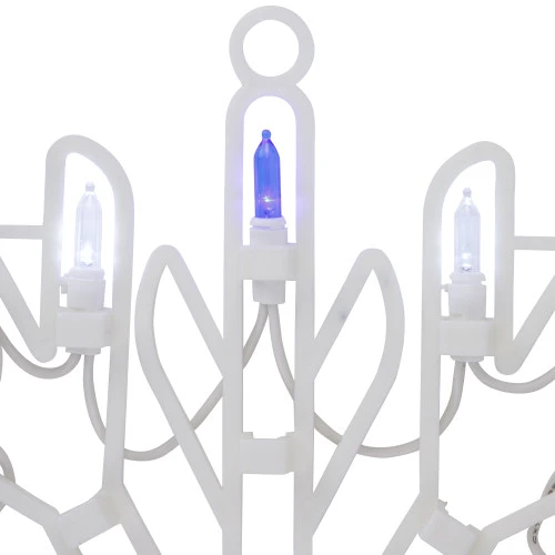 Northlight LED Lighted Snowflake Window Silhouette Christmas Decoration - 16" - Pure White And Blue 7 Northlight LED Lighted Snowflake Window Silhouette Christmas Decoration - 16" - Pure White And Blue - Image 5