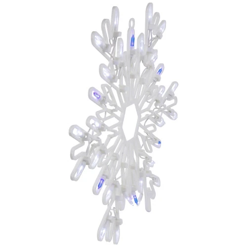 Northlight LED Lighted Snowflake Window Silhouette Christmas Decoration - 16" - Pure White And Blue 8 Northlight LED Lighted Snowflake Window Silhouette Christmas Decoration - 16" - Pure White And Blue - Image 6