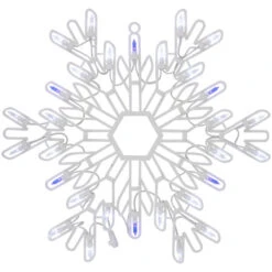 Northlight LED Lighted Snowflake Christmas Window Silhouette - 15" - Pure White And Blue -Northlight Christmas northlight zg15718 zg15716 01 55110.1702056329