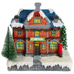 Northlight LED Lighted Post Office Christmas Village Decoration - 7"