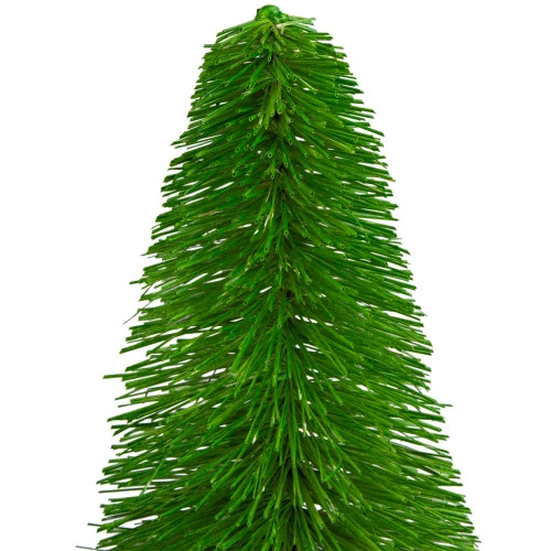 Northlight Bottle Brush Pine Artificial Christmas Tree With Wooden Base - 11" 4 Northlight Bottle Brush Pine Artificial Christmas Tree With Wooden Base - 11" - Image 2