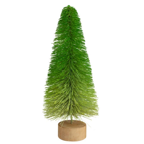 Northlight Bottle Brush Pine Artificial Christmas Tree With Wooden Base - 11" 3 Northlight Bottle Brush Pine Artificial Christmas Tree With Wooden Base - 11"
