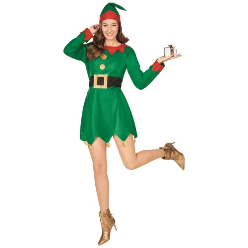 Northlight Women's Red And Green 2-Piece Elf Costume- Size Small 3 Northlight Women's Red And Green 2-Piece Elf Costume- Size Small