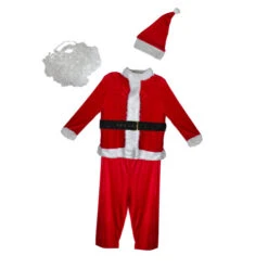 Northlight White And Red Santa Claus Men's Christmas Costume Set - Standard Size
