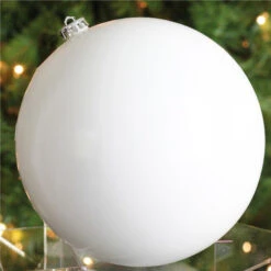 Northlight Shiny Shatterproof Commercial Christmas Ball Ornament - 8" (200mm) - White 7 Northlight Shiny Shatterproof Commercial Christmas Ball Ornament - 8" (200mm) - White -Northlight Christmas northlight20lj04187 1 31053.1595941779