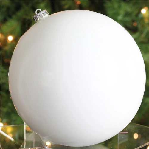 Northlight Shiny Shatterproof Commercial Christmas Ball Ornament - 8" (200mm) - White 5 Northlight Shiny Shatterproof Commercial Christmas Ball Ornament - 8" (200mm) - White - Image 3