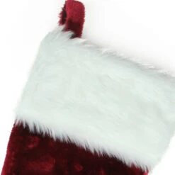 Northlight Traditional Christmas Stocking With Cuff - 20" - Burgundy And White -Northlight Christmas northlight20n90765 44942.1644368847