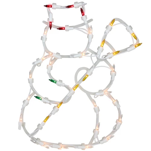 Northlight Lighted Snowman Christmas Window Silhouette Decoration - 15" - Multicolor Lights 4 Northlight Lighted Snowman Christmas Window Silhouette Decoration - 15" - Multicolor Lights - Image 2