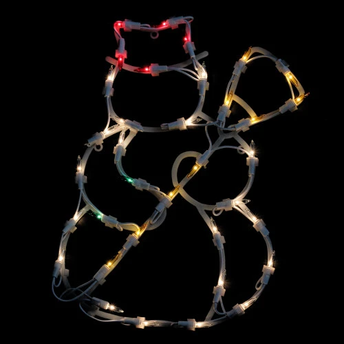 Northlight Lighted Snowman Christmas Window Silhouette Decoration - 15" - Multicolor Lights 3 Northlight Lighted Snowman Christmas Window Silhouette Decoration - 15" - Multicolor Lights