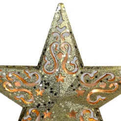Northlight 8.25" Gold Glitter Star Christmas Tree Topper - Clear Lights 8 Northlight 8.25" Gold Glitter Star Christmas Tree Topper - Clear Lights -Northlight Christmas northlight20nl02634 20411.1664379975