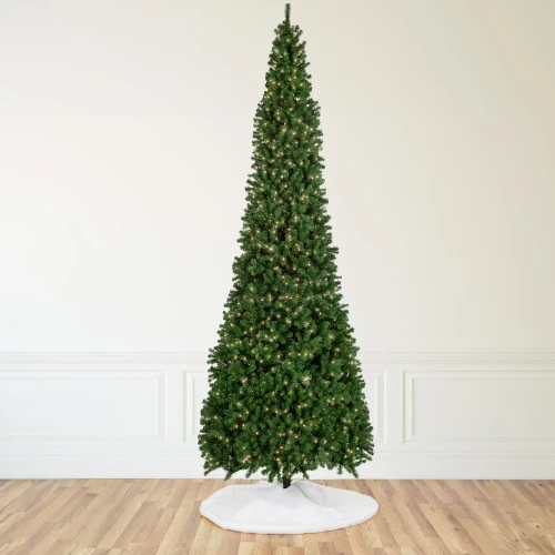 16' Pre-Lit Pendleton Spruce Slim Artificial Christmas Tree, Clear Lights 3 16' Pre-Lit Pendleton Spruce Slim Artificial Christmas Tree, Clear Lights