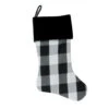20" White And Black Buffalo Plaid Christmas Stocking With Cuff 2 20" White And Black Buffalo Plaid Christmas Stocking With Cuff -Northlight Christmas northlight 1199022 1 04446.1604023642