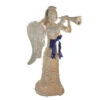 4.25' Lighted Silver And Beige Glitter Dusted Angel With Horn Outdoor Christmas Yard Art Decor -Northlight Christmas northlight 18 31721g 62133.1587644201