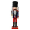 Northlight Christmas Nutcracker Soldier With Faux Fur Hat And Sword - 14" Red And Blue -Northlight Christmas northlight 97124red 62705.1678445042