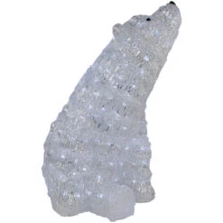 Northlight LED Lighted Commercial Grade Acrylic Polar Bear Outdoor Christmas Decoration - 18.5" - Pure White Lights -Northlight Christmas northlight a30936 02 66895.1692112284