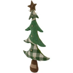Northlight Country Buffalo Plaid Christmas Tree With Star Topper - 30" - Tan And Green -Northlight Christmas northlight ad26791 3 31024.1604023641