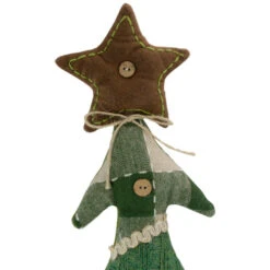Northlight Country Buffalo Plaid Christmas Tree With Star Topper - 30" - Tan And Green -Northlight Christmas northlight ad26791 4 41274.1604023641
