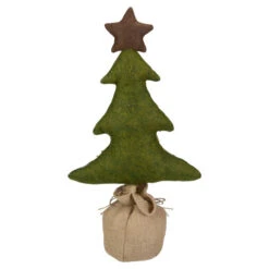 Northlight Country Buffalo Plaid Christmas Tree With Burlap Base - 17.5" - Tan And Green -Northlight Christmas northlight ad26792 3 sample 80707.1670316786