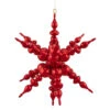 Northlight Shiny 3D Sunburst Snowflake Commercial Christmas Ornament - 24" - Red -Northlight Christmas northlight ao93345 1 12859.1655135884
