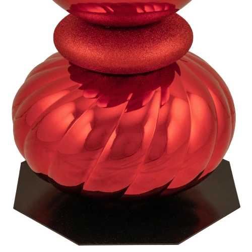 Northlight Shiny Ball Finial Tower Commercial Christmas Decoration - 4.5' - Red 7 Northlight Shiny Ball Finial Tower Commercial Christmas Decoration - 4.5' - Red - Image 5