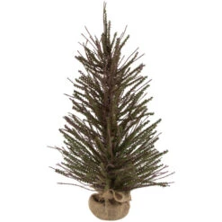 Northlight 2' Green And Brown Warsaw Twig Artificial Christmas Tree With Burlap Base - Unlit