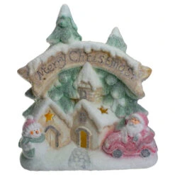 Northlight LED Lighted Snowy Winter Village "Merry Christmas" Decoration - 16.5"
