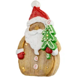 Northlight LED Lighted Gingerbread Santa Claus Glittered Christmas Figure - 15.5" -Northlight Christmas northlight cb94910 02 12041.1694620063