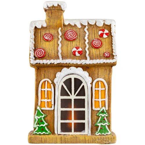 Northlight LED Lighted Peppermint Gingerbread House Christmas Decoration - 14" 3 Northlight LED Lighted Peppermint Gingerbread House Christmas Decoration - 14"