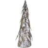 Northlight Sequined Layered Leaves Christmas Cone Tree - 20" - Platinum And Champagne Finish -Northlight Christmas northlight df94820 1 67057.1693409621