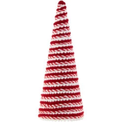 Northlight Candy Cane Swirled Christmas Cone Tree - 10.5" - Red And White