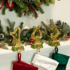 Northlight Glittered Harp Christmas Stocking Holders - 7" - Gold Finish - Set Of 3 11 Northlight Glittered Harp Christmas Stocking Holders - 7" - Gold Finish - Set Of 3 -Northlight Christmas northlight dw15126 styled20copy 33260.1691247509