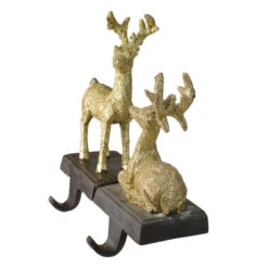 Northlight Reindeer Glittered Christmas Stocking Holders - 8.5" - Gold - Set Of 2 -Northlight Christmas northlight dw15127 2 60449.1664811132